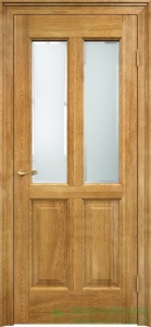 Межкомнатная дверь ПМЦ Дуб Классик Д15 Стекло фото